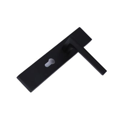 China Morocco Style Offer Sample Security Modern Door Handle Lever Lock Black Internal Door Handle With Lock for sale