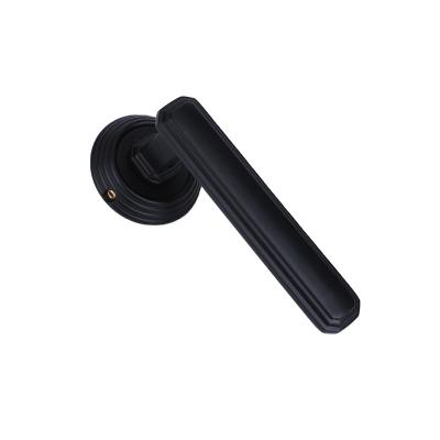 China High Security Modern Professional Supplier Style Front Door Locks Handles Matte Black Italian Door Handle for sale