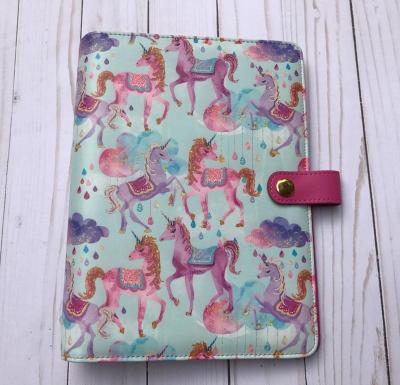 China A5 Daily Binder or Personal Planner Notebook Binding Staple Ring Recipe Ring Printing Unicorn Notebook Cover Organizer for sale