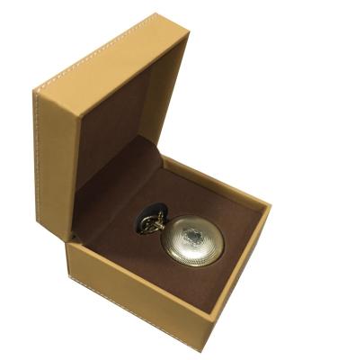 China Custom Gift Pocket Watch Display Winder Logo Printed Hard Cover Paper Gift Packaging Watch Box for sale