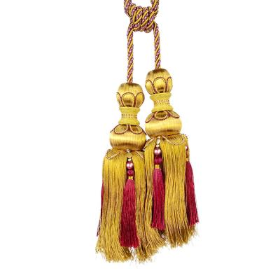 China Factory Cheap Price Curtain Handing Decorative Curtain Tieback Tassel Fringe For Sale for sale