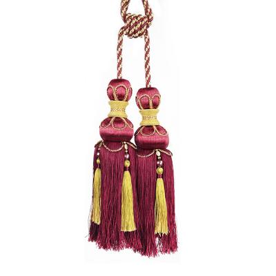 China Hot Sale High Quality Decorative Curtain Tie Backs Tassel Fringe For Curtains for sale