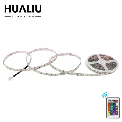 China High Brightness Quality Assurance Decorative Ribbon Mall 5050 60Leds/m RGB 10mm Remote Control Led Strip Light for sale