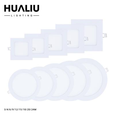 China Living Room Indoor Round 3w 4w 6w 9w 12w 15w 18w 20w 24w Long Recessed Thin Led Ceiling Panel Light High Brightness Working Time Ceiling Light for sale