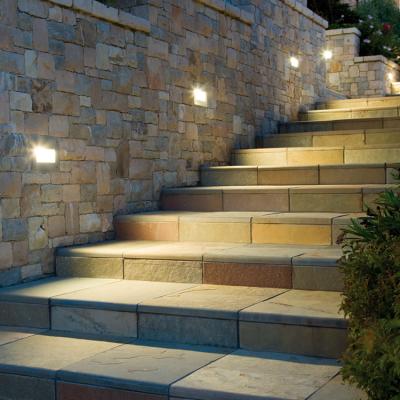 China Modern Creative Design Garden Recessed Indoor Outdoor 3w 6w Home Square Led Stair Step Wall Light for sale