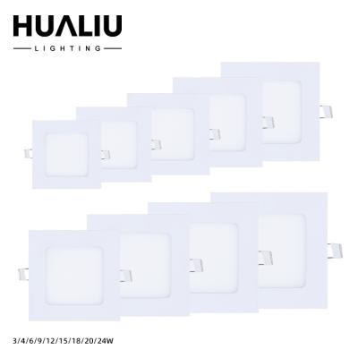 China High Brightness Good Quality Commercial Slim 3w 4w 6w 9w 12w 15w 18w 20w 24w Recessed Indoor Ceiling Shoppling Mall Led Panel Light for sale