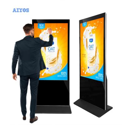 China Indoor 43 49 55 65 Inch Indoor Lcd Display Advertising Led Touch Screen Floor Stand Digital Signage For Advertising for sale