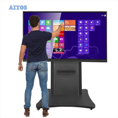 China Aiyos 75 Inch 4K Dual OS Digital Signage LCD Display Interactive Whiteboard for Education and Conference 75inches for sale