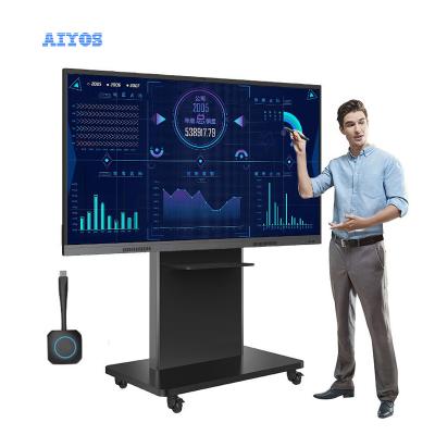 China Surveillance Command Center Multi Touch 4K Display Digital Whiteboard 55 65 75 85 Inch All In One Smart Interactive Whiteboard For Teaching / School Office for sale