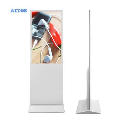 China 43inch Indoor Ultra Thin Floor Stand Touch Screen Multi Player Advertising Vertical LCD Digital Signage Display For Restaurant ADV4331 (Floor+) for sale