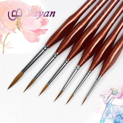 China Acrylic Triangular Watercolor Oil Painting Sabble Detail Brush Oil Watercolor Modelers Brushes for sale