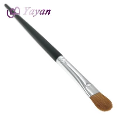 China Skin-Friendly Brass Olive Brush Eyeshadow Premium Crease Cosmetic Blending Brush Sliver Skin-Friendly for sale