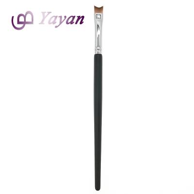 China Factory Wholesale Skin-Friendly Black Wood Handle Synthetic Hair Eyeshadow Brush For Lady Makeup for sale