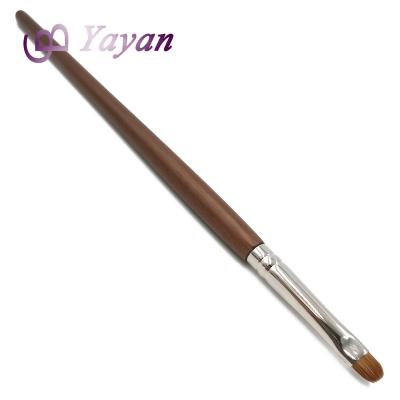 China Professional Skin-Friendly Makeup Brush Flat Synthetic Hair Lipstick Brush for sale