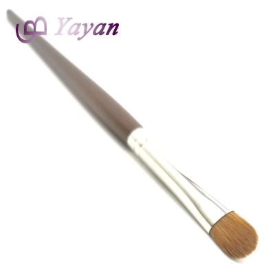 China High End Skin-Friendly Wooden Brown Handle Eyeshadow Applicator Brush Makeup Brush for sale