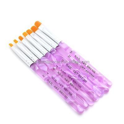 China Nail Art Set Brush Customized Filbert Synthetic Nylon Hair Acrylic Nail Art Brush Set For Sale for sale