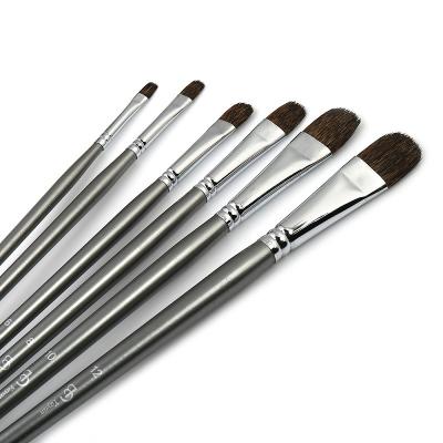 China Squirrel Hair Paint Brush Gray Filbert Squirrel Hair Art Set Brush Watercolor Brush for sale