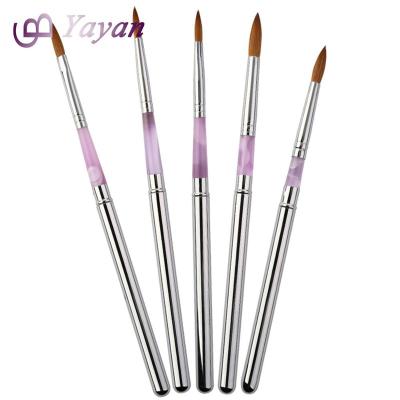 China High End Natural Watercolor Art Paint Brushes Watercolor Oil Painting Sable Hair Metal Handle Travel Set for sale