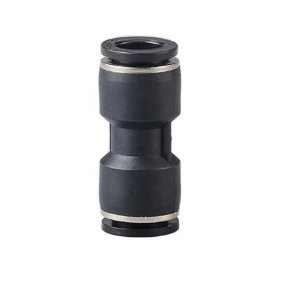 China Building Material Stores Connector Pneumatic High Quality PU One Contact Unit Straight Push In Plastic Pneumatic Air Hose Quick Connector Fittings for sale