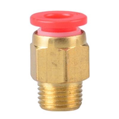 China Building Material Shops PC8-02 8mm Male Straight Brass Tube OD x 1/4 NPT One Touch Push For Connecting Pneumatic Fittings for sale