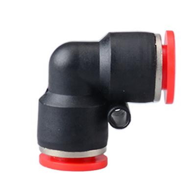 China Building Material Stores Plastic Pneumatic Fittings PV 2 Way L Type 90 Degree Plastic Recess Elbow Fitting Pneumatic Fittings for sale