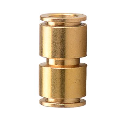 China Building Material Brass Fitting Pneumatic HU Stores One Touch Copper Fitting Air Metal Fitting Fitting Brass Pneumatic Fitting for sale