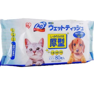 China Sustainable Use Pet Cleaning Wet Wipes Pet Wipes Biodegradable Flushable Wipes for sale