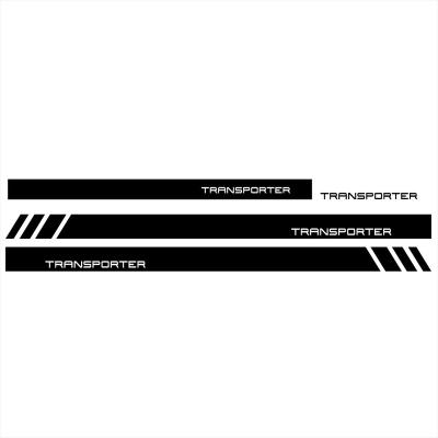 China Waterproof+Eco-friendly 4PCS Car Door Side Skirt Stripes Vinyl Stickers Decal For VW Multivan Transporter Caravelle T4 T5 T6 Auto Accessories for sale