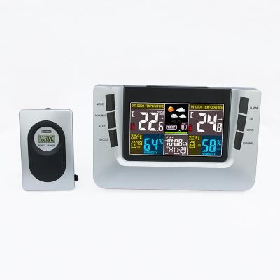 China H116G-color RF Calendars LCD Digital Weather Forecast Temperature Station Wireless Desktop Weather Station for sale