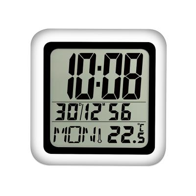 China Class New Design H172 LCD Display Waterproof Digital Bath Clock Shelf Clock Waterproof Bathroom Clock for sale