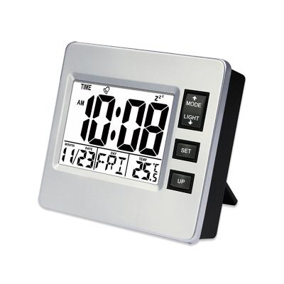 China Class H306-light Mini Tabletop Alarm Clock Digital LCD Calendar Clock Alarm Clock in Desk for Kids for sale