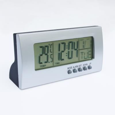 China Sizes H205 Mini LCD Calendar Table Alarm Clock Digital LCD Alarm Clock In Desk For Kids for sale