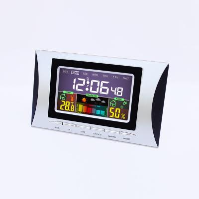 China H102DC-color Calendars LCD Weather Forecast Alarm Clock Temperature Humidity Meters Desktop Digital Color Display for sale