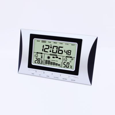 China H102DC Digital Temperature Humidity Calendars H102DC LCD Weather Forecast Alarm Clock Desktop Weather Station Desk Alarm Clock for sale