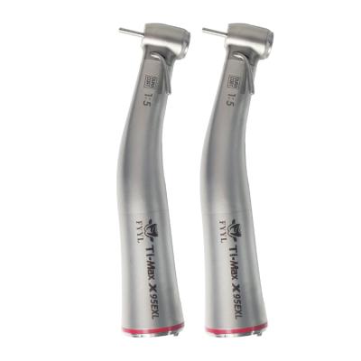 China X95EXL Handpiece Ti-Max Steel 1:5 LED Dental Fiber Optic Vs Angle Increase Red Handpiece Quattro Low Speed ​​Dental Electric Jet for sale