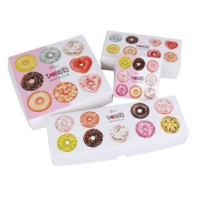 China Recycled Materials Two Donut Packaging Boxes Disposable Dessert Foam Multiple Specifications Colorful Donut Packaging Box for sale