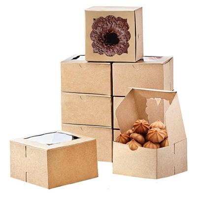 China Disposable Dessert Food Grade Folding Donut Packaging Box Cookie Customize Logo Sweet Donut Box for sale