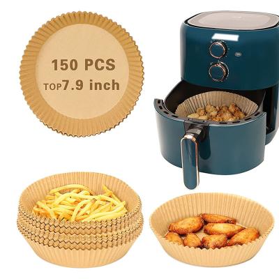 China Waterproof Air Fryer Liners Non-Stick Disposable Paper Cookers Air Fryer Liners Oil Proof Basket Shaped Baking Paper for sale