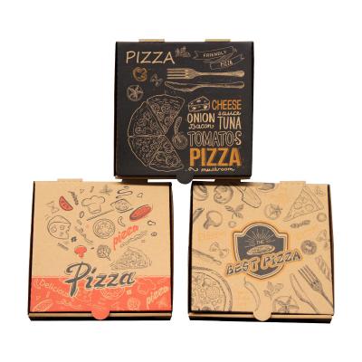 China Disposable Design Kraft Paper Brown Cardboard Custom Printed Disposable Lunch Boxes Camping For Picnic Food Packing Pizza Box for sale