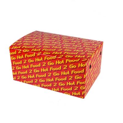 China Fried Chicken Carton Paper Food Packaging Disposable Box Custom Logo Food Box for sale