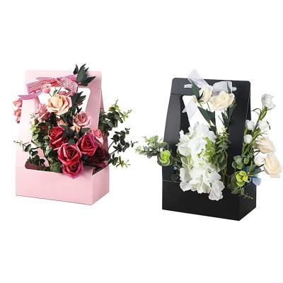 China Recyclable Packaging Paper Bag Customize Logo / Size / Design Flower Square Bottom Paper Gift Bags for sale