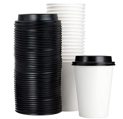 China Recyclable White Paper Coffee Cup With Dome Cover Wrapping Paper Recycled Disposable Drinks Cup For Shop Cafes for sale