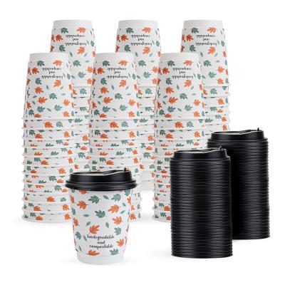 China Hot Sale Disposable Paper Cup Customize Kraft / White Paper Disposable Coffee Paper Cup With Cover for sale