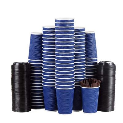 China Modern Wholesale Disposable 8-24 Ounce Warranty Coffee Juice Milk Paper Cup Leak Free Paper Cup With Lid for sale