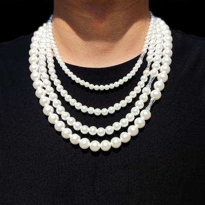 China Environmentally Friendly Hip Hop Freshwater Pearl Necklace Around Beaded Necklace Pearl Necklace For Women for sale