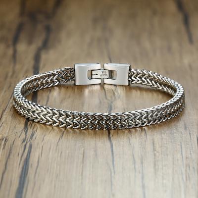 China Trendy Jewelry Mens Hip Hop Stainless Steel Keel Chain Steel Color Black Bracelet for sale