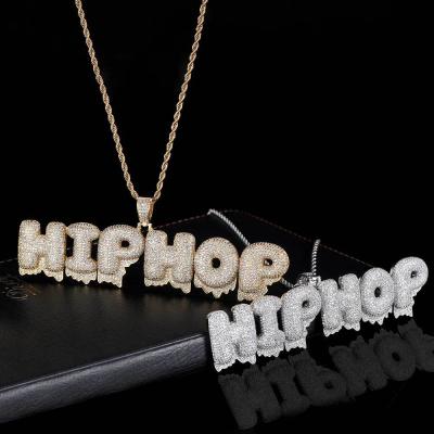 China Environmental Friendly Hip Hop Personalized Custom Letter Pendants For Necklace Iced Out Custom Letter Charm Name Pendant for sale