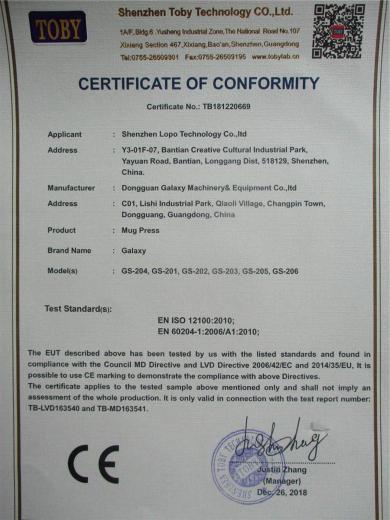 CE - Shenzhen Lopo Technology Co., Ltd.