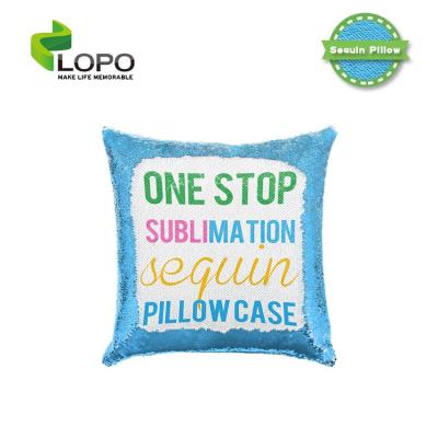 China Sustainable Wholesale Sublimation Textile Blanks Sequin Pillow Case For Heat Press for sale