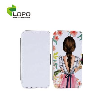 China Best Fashion Mate For Mobile Blanks Flip PU Leather Sublimation Phone Case For IPhone for sale